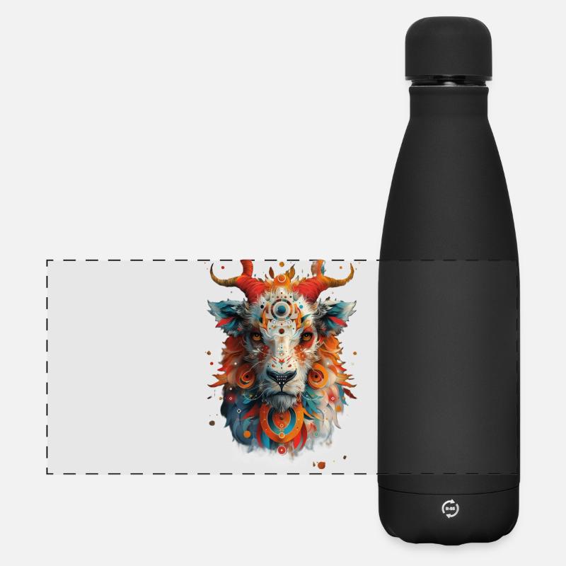 Animal Design - Matte Panoramic Thermal Bottle 500 ml - black