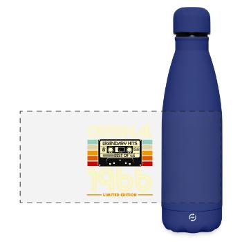 Originalkassette Retro von 1966 - Matte Panorama Isolierflasche 500 ml - Dunkelblau  - Vorne