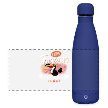Tukan - Matte Panorama Isolierflasche 500 ml - Dunkelblau  - Vorne