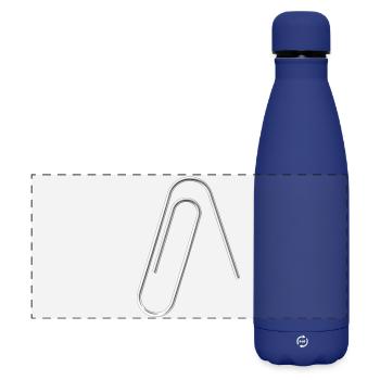 Paper Clip reset Helpdesk PC Technician Nerd Geek - Gourde isotherme panoramique mate 500 ml - bleu foncé  - Devant