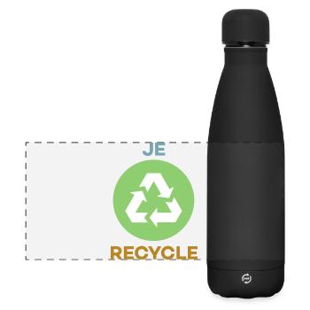 Je Recycle - Gourde isotherme panoramique mate 500 ml - noir - Devant