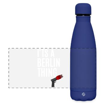 Berlin Thing New Year's Eve - Matte Panoramic Thermal Bottle 500 ml - dark blue  - Front