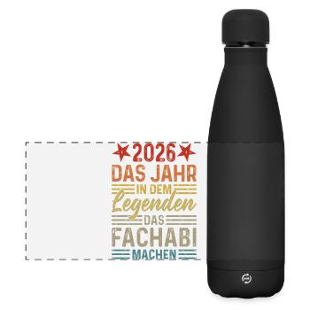2026 L’année où les légendes obtiennent leur diplôme de fin d’études secondaires - Gourde isotherme panoramique mate 500 ml - noir - Devant