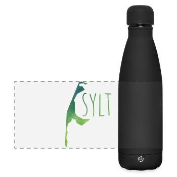 sylt - Matte Panorama Isolierflasche 500 ml - Schwarz - Vorne