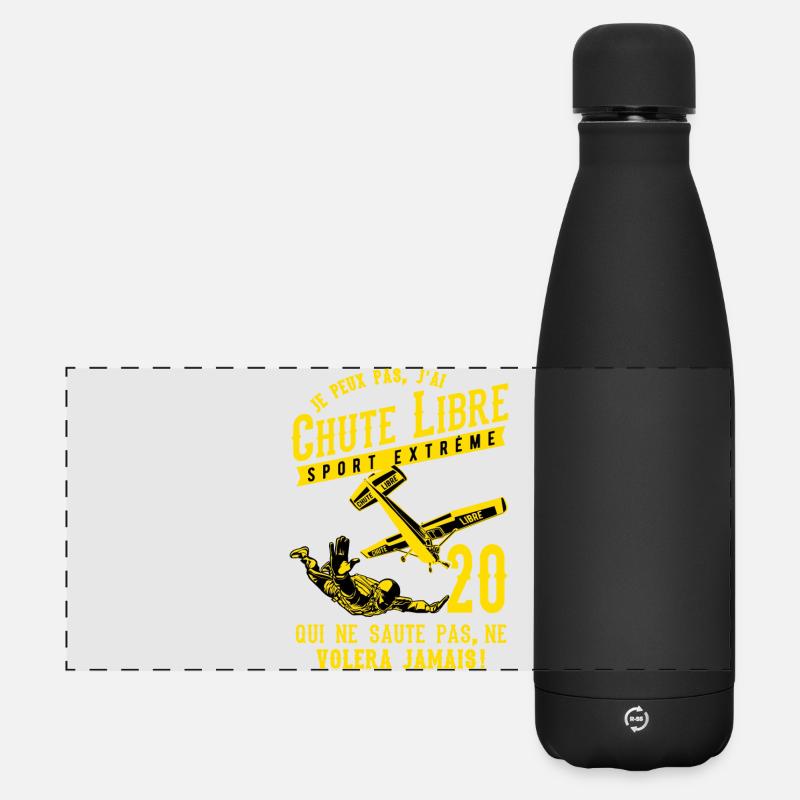 Freier Fall Extremsport 2020 - Matte Panorama Isolierflasche 500 ml - Schwarz