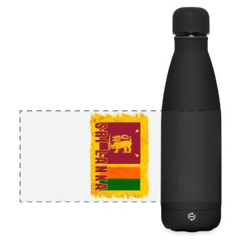 Sri Lanka Flagge - Matte Panorama Isolierflasche 500 ml - Schwarz - Vorne