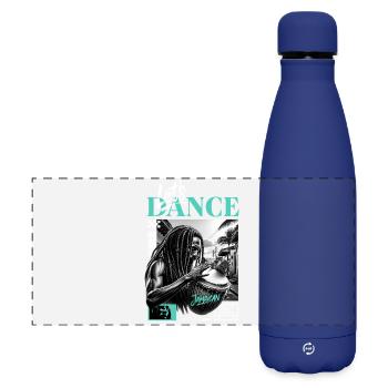 Lets Dance Jamaican Drummer - Gourde isotherme panoramique mate 500 ml - bleu foncé  - Devant
