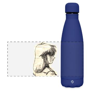 Étagère vintage - Gourde isotherme panoramique mate 500 ml - bleu foncé  - Devant