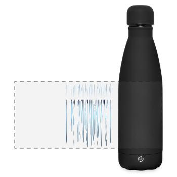 Linien Muster - Horizont - Matte Panorama Isolierflasche 500 ml - Schwarz - Vorne