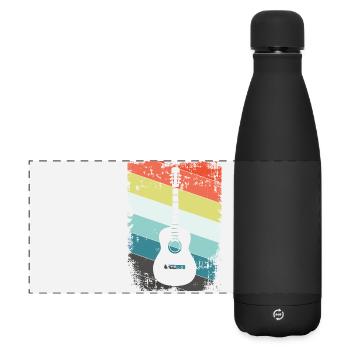 Guitare - Gourde isotherme panoramique mate 500 ml - noir - Devant