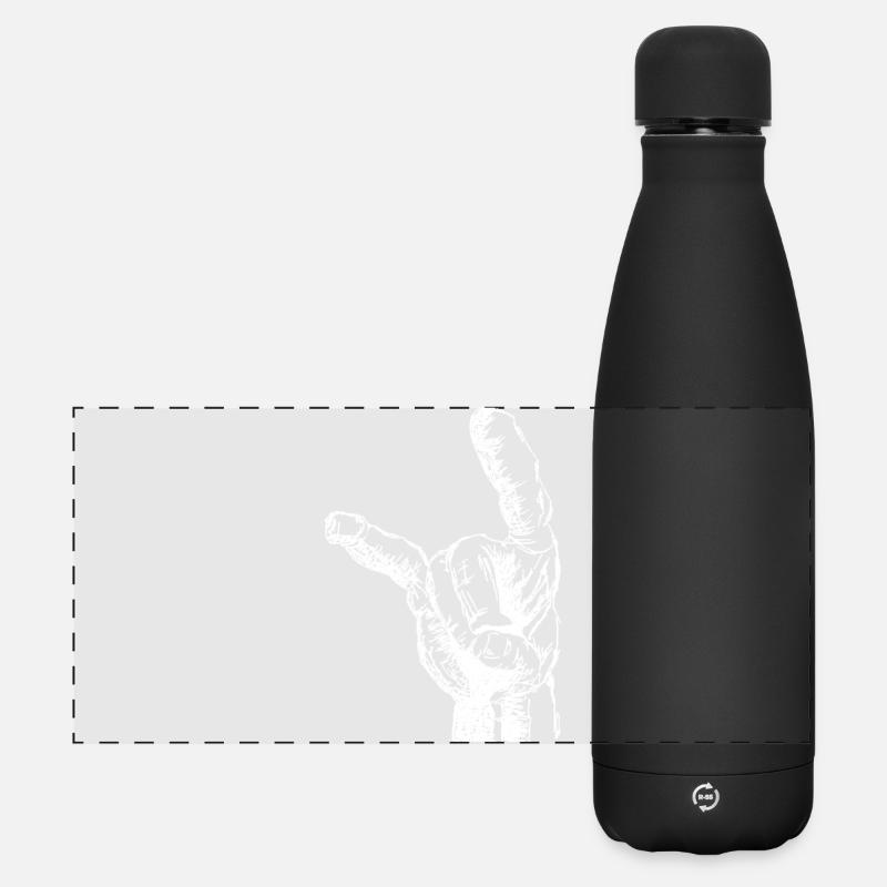 Headbanger ́s Hand - Matte Panoramic Thermal Bottle 500 ml - black