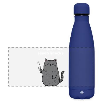 6-7 Mème Internet 6 7 Snack Cat - Gourde isotherme panoramique mate 500 ml - bleu foncé  - Devant