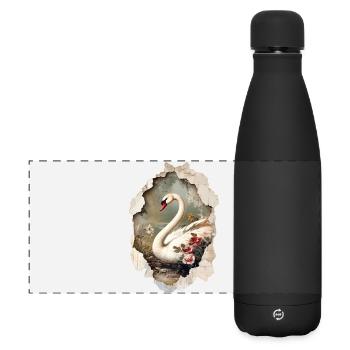 cygne - Gourde isotherme panoramique mate 500 ml - noir - Devant
