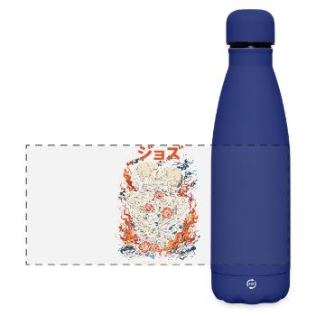 Forever Love – Dark Valentine japanisch inspiriert - Matte Panorama Isolierflasche 500 ml - Dunkelblau  - Vorne