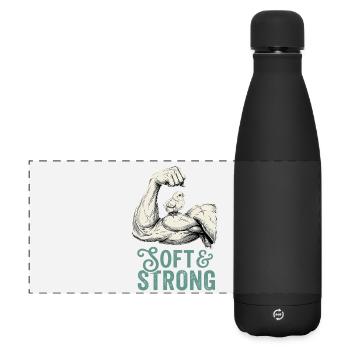 Fort et doux - Gourde isotherme panoramique mate 500 ml - noir - Devant
