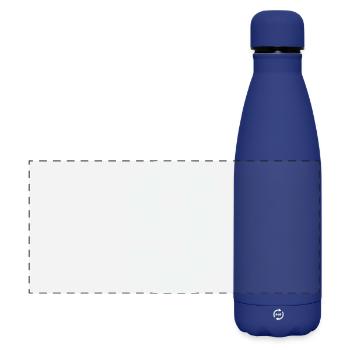 9 - Matte Panorama Isolierflasche 500 ml - Dunkelblau  - Vorne