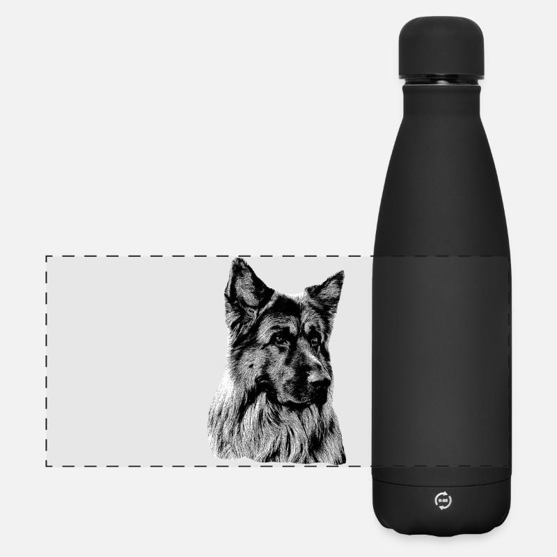 Schäferhund Deutscher Schäferhund German Shepherd - Matte Panoramic Thermal Bottle 500 ml - black