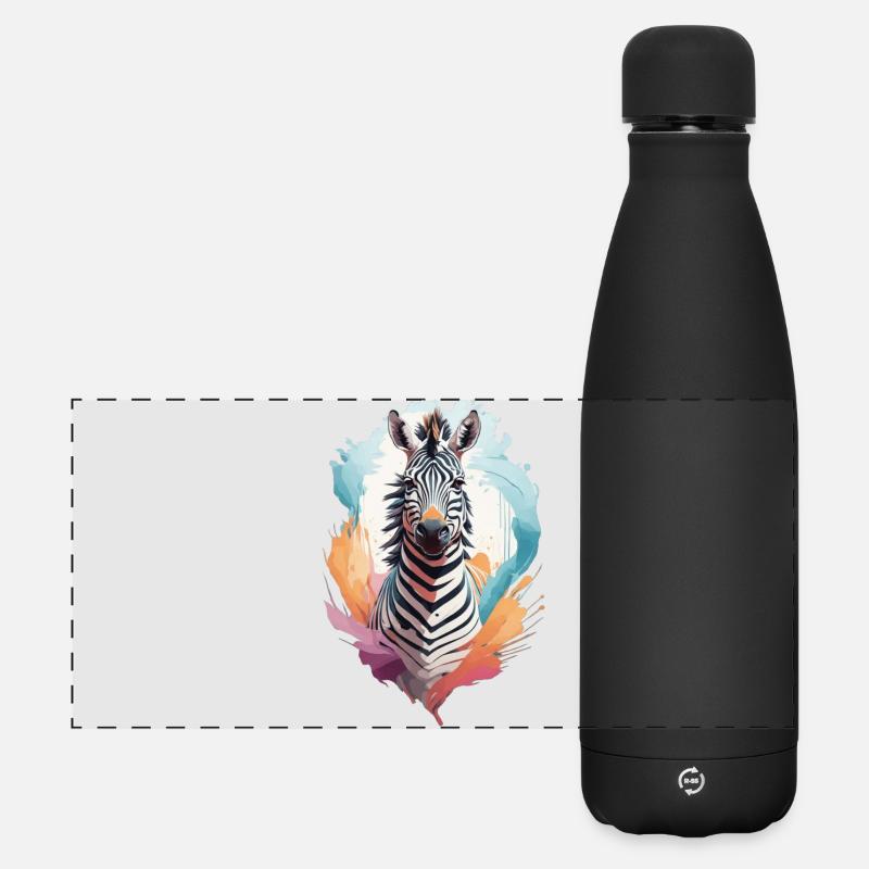 Zebra - Matte Panoramic Thermal Bottle 500 ml - black