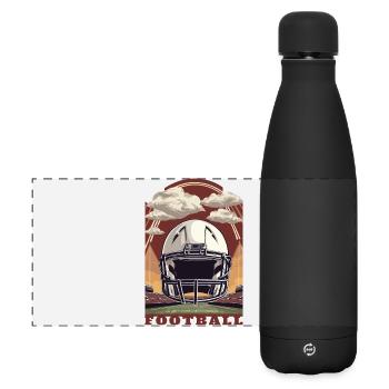 Football Helm - Matte Panorama Isolierflasche 500 ml - Schwarz - Vorne