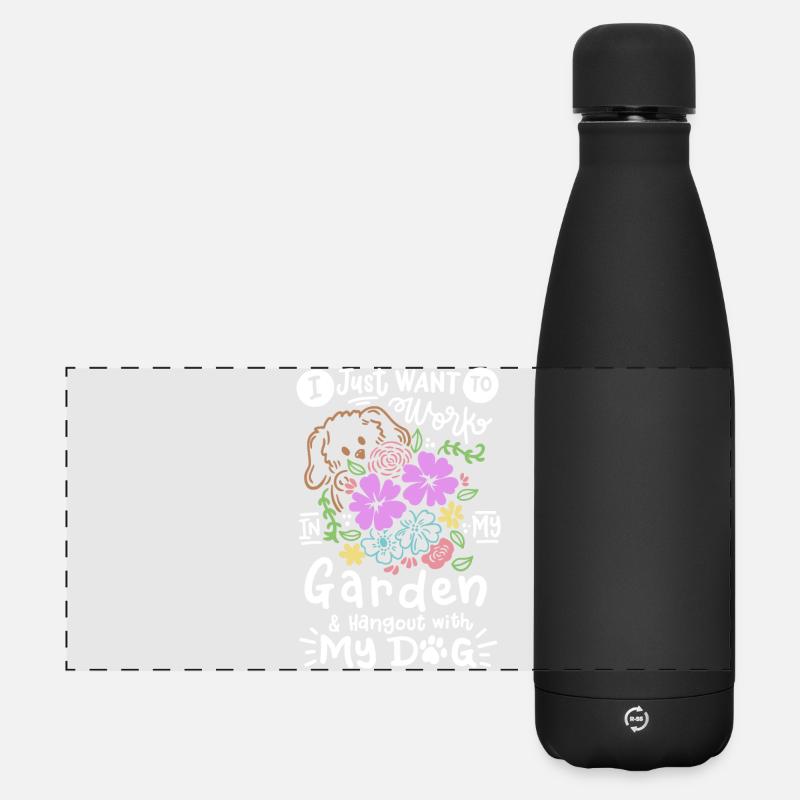 Garten Gärtner - Matte Panorama Isolierflasche 500 ml - Schwarz