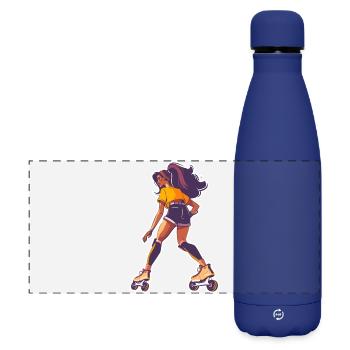 Roller skater - Matte Panoramic Thermal Bottle 500 ml - dark blue  - Front