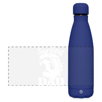 Surfer Papa - Matte Panorama Isolierflasche 500 ml - Dunkelblau  - Vorne
