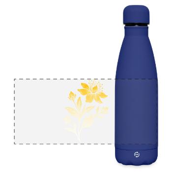 Johanniskraut für Mittsommer Litha - Matte Panorama Isolierflasche 500 ml - Dunkelblau  - Vorne
