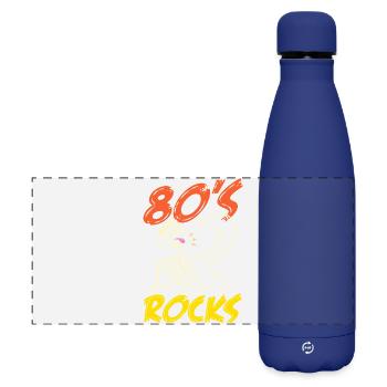 Retro Back to the 80s Vintage Design - Matte Panoramic Thermal Bottle 500 ml - dark blue  - Front