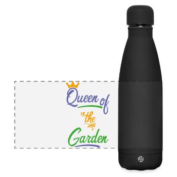 Garten - Matte Panorama Isolierflasche 500 ml - Schwarz - Vorne