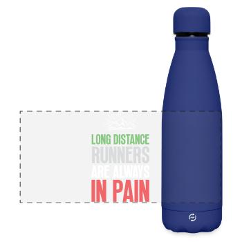 Langstreckenläufer haben immer Schmerzen - Matte Panorama Isolierflasche 500 ml - Dunkelblau  - Vorne