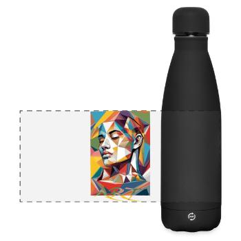 Art du visage moderne - Gourde isotherme panoramique mate 500 ml - noir - Devant