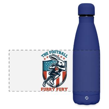 Hare Today, Gone Tomorrow: The Football Furry Fury - Matte Panoramic Thermal Bottle 500 ml - dark blue  - Front