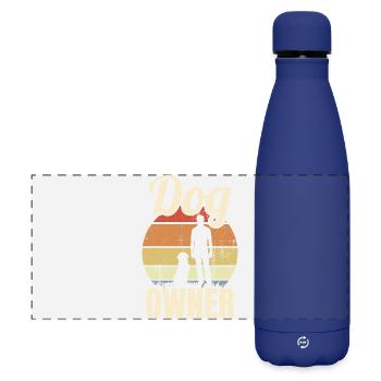 Propriétaire de chien - Gourde isotherme panoramique mate 500 ml - bleu foncé  - Devant