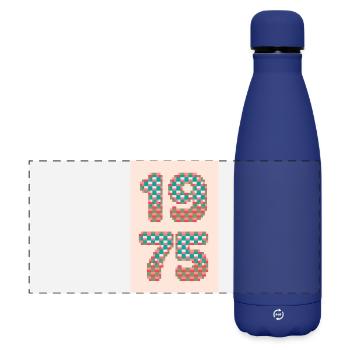 Poster 1975 - Matte Panoramic Thermal Bottle 500 ml - dark blue  - Front