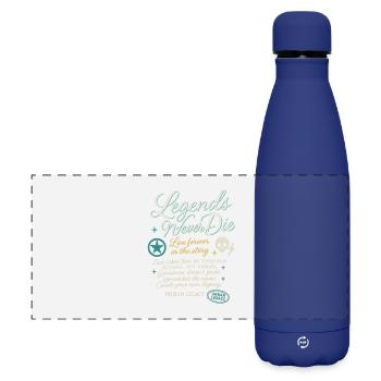Urban Legacy Saying Shirt - Matte Panoramic Thermal Bottle 500 ml - dark blue  - Front