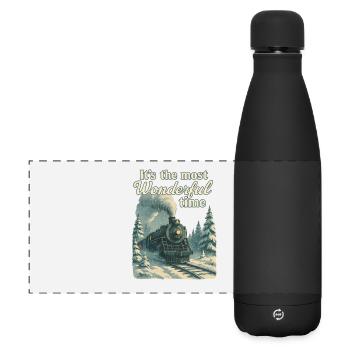 Christmas Polar Express - Matte Panoramic Thermal Bottle 500 ml - black - Front