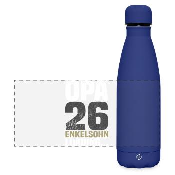 Opa 2026 - Matte Panorama Isolierflasche 500 ml - Dunkelblau  - Vorne