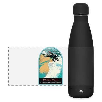Senhor da Pedra Chapel, Miramar Beach - Matte Panoramic Thermal Bottle 500 ml - black - Front