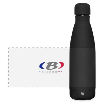 Design Graphique Abstrait Coloré - Gourde isotherme panoramique mate 500 ml - noir - Devant