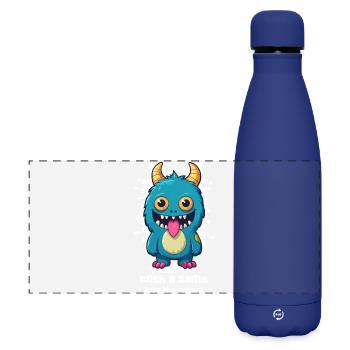 Monster Smile - Matte Panoramic Thermal Bottle 500 ml - dark blue  - Front