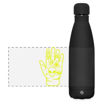 Main culte extraterrestre - Gourde isotherme panoramique mate 500 ml - noir - Devant