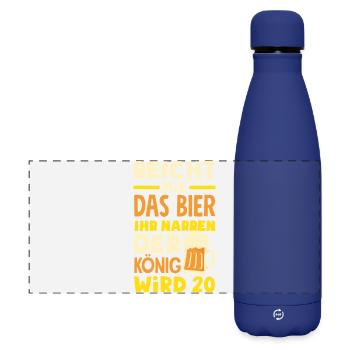 Lustiges Geschenk Zum 20. Geburtstag - Matte Panorama Isolierflasche 500 ml - Dunkelblau  - Vorne