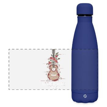 Barbed Wire Ballad Punk Rock Music - Matte Panoramic Thermal Bottle 500 ml - dark blue  - Front
