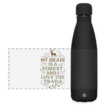 Neurodivergent introvert - Matte Panoramic Thermal Bottle 500 ml - black - Front