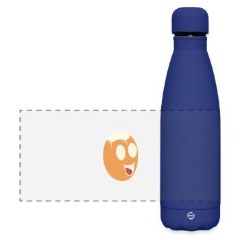 Ich liebe Hühner – die kacken Frühstück - Matte Panorama Isolierflasche 500 ml - Dunkelblau  - Vorne