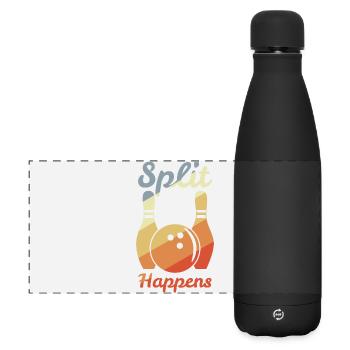 Split Happens - Matte Panorama Isolierflasche 500 ml - Schwarz - Vorne