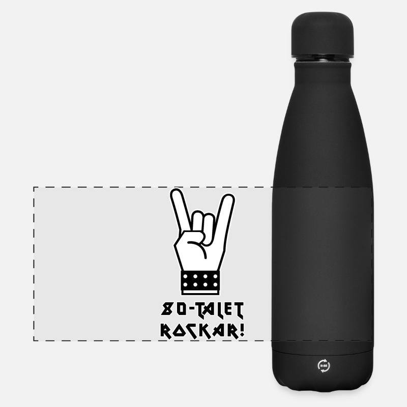80s rocks - Matte Panoramic Thermal Bottle 500 ml - black