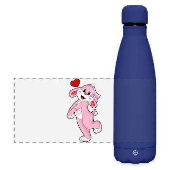 Rabbit Bride Veil Wedding - Matte Panoramic Thermal Bottle 500 ml - dark blue  - Front