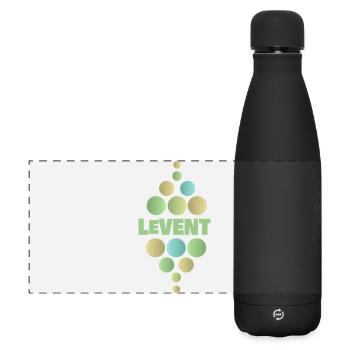 Pyramide Pastel Doten LEVENT - Gourde isotherme panoramique mate 500 ml - noir - Devant