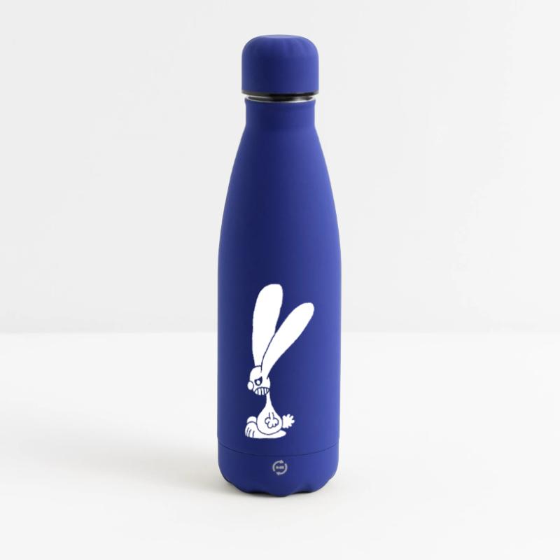 Grumpy White Rabbit Matte Panoramic Thermal Bottle 500 ml